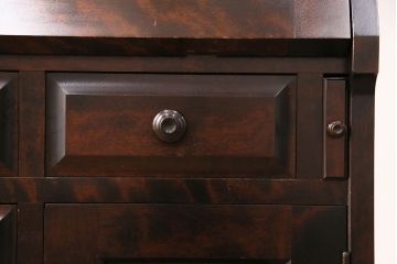 中古　北海道民芸家具　落ち着きのある空間づくりにおすすめ!上質な作りが魅力のライティングビューロー(机、引き出し)(定価約34万円)(R-050407)