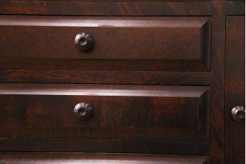 中古　北海道民芸家具　落ち着きのある空間づくりにおすすめ!上質な作りが魅力のライティングビューロー(机、引き出し)(定価約34万円)(R-050407)