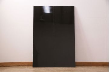 中古　美品　民芸家具　木曽塗り　3種の花の図柄が空間を彩る衝立(つい立て、パーテーション)(R-050410)