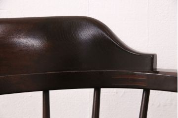 中古　美品　松本民芸家具　#91型　落ち着きのある空間を演出するキャプテンチェア(アームチェア、板座チェア、椅子、ダイニングチェア)(R-050412)