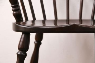 中古　美品　松本民芸家具　#91型　落ち着きのある空間を演出するキャプテンチェア(アームチェア、板座チェア、椅子、ダイニングチェア)(R-050412)