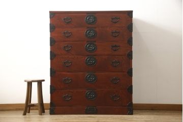 中古　伝統民芸家具　岩谷堂箪笥　衣装箪笥(整理箪笥、チェスト、引き出し)(R-050413)