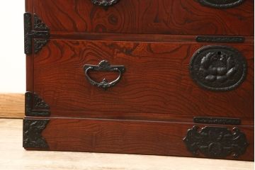 中古　伝統民芸家具　岩谷堂箪笥　衣装箪笥(整理箪笥、チェスト、引き出し)(R-050413)