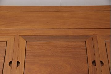 中古　民芸家具　カリン材　分解式の大振り関西火鉢(囲炉裏、座卓、テーブル、花梨材)(R-050415)
