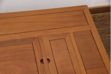 中古　民芸家具　カリン材　分解式の大振り関西火鉢(囲炉裏、座卓、テーブル、花梨材)(R-050415)