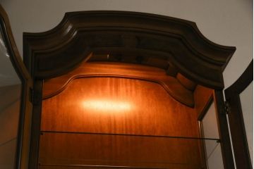 中古　DREXEL HERITAGE(ドレクセルヘリテイジ) キュリオケース(飾り棚、ガラスショーケース、キャビネット、陳列棚)(定価約62万円)(R-050418)
