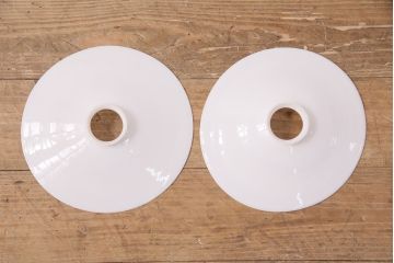 アンティーク照明　レトロな空間を演出するシンプルな吊り下げ照明2個セット(ペンダントライト、天井照明、電笠、平笠シェード)(R-050425)