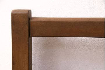 和製アンティーク　素朴な佇まいがどこか懐かしい!レトロな木製チェア(椅子、板座チェア、スクールチェア)(R-050435)