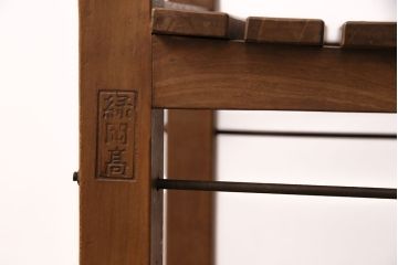 和製アンティーク　素朴でやさしい木のぬくもりが魅力的な木製チェア(椅子、板座チェア、スクールチェア)(R-050437)