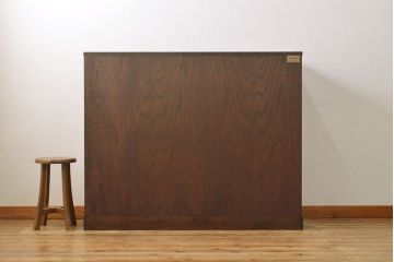 中古　伝統民芸家具　岩谷堂箪笥　台輪リメイク　欅材のダイナミックな杢目が味わい深いサイドボード(衣装箪笥、和服箪笥、着物箪笥)(R-050441)