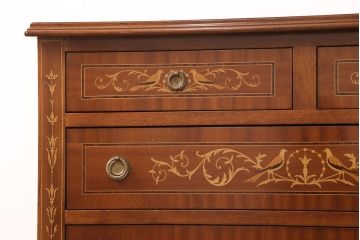中古　高級品!　イタリア輸入家具　象嵌入りの高級感漂うチェスト(引き出し)(定価約90万円)(R-050444)