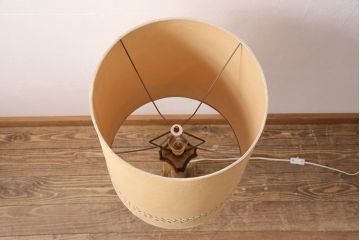 中古　イタリア製　genuine alabaster(ジェニュインアラバスター)　高級品!手彫りの大理石が魅惑的なフロアスタンド照明(テーブルスタンド)(R-050450)