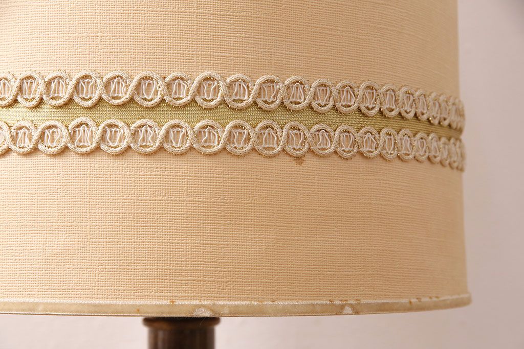 中古　イタリア製　genuine alabaster(ジェニュインアラバスター)　高級品!手彫りの大理石が魅惑的なフロアスタンド照明(テーブルスタンド)(R-050450)