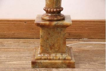 中古　イタリア製　genuine alabaster(ジェニュインアラバスター)　高級品!手彫りの大理石が魅惑的なフロアスタンド照明(テーブルスタンド)(R-050450)