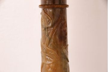 中古　イタリア製　genuine alabaster(ジェニュインアラバスター)　高級品!手彫りの大理石が魅惑的なフロアスタンド照明(テーブルスタンド)(R-050450)