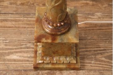 中古　イタリア製　genuine alabaster(ジェニュインアラバスター)　高級品!手彫りの大理石が魅惑的なフロアスタンド照明(テーブルスタンド)(R-050450)