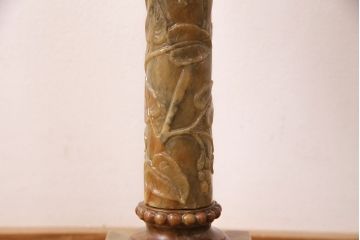 中古　イタリア製　genuine alabaster(ジェニュインアラバスター)　高級品!手彫りの大理石が魅惑的なフロアスタンド照明(テーブルスタンド)(R-050450)