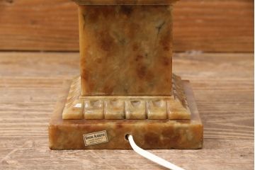 中古　イタリア製　genuine alabaster(ジェニュインアラバスター)　高級品!手彫りの大理石が魅惑的なフロアスタンド照明(テーブルスタンド)(R-050450)