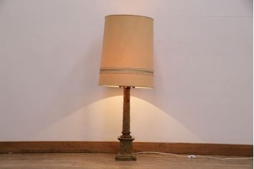 中古　イタリア製　genuine alabaster(ジェニュインアラバスター)　高級品!手彫りの大理石が魅惑的なフロアスタンド照明(テーブルスタンド)(R-050450)