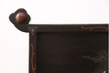 【簡易リペア限定品】和製アンティーク　希少品!漆絵と螺鈿細工が施された、趣ある佇まいの時代衝立(つい立て、パーテーション)(R-050454)