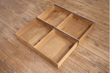 和製アンティーク　大正ロマンな雰囲気漂う珍しいデザインのテレビ台(ローボード、収納棚、戸棚)(R-050460)