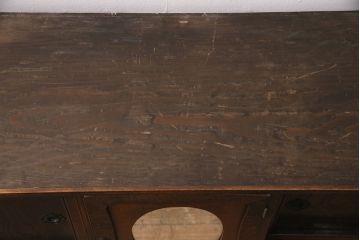 和製アンティーク　大正ロマンな雰囲気漂う珍しいデザインのテレビ台(ローボード、収納棚、戸棚)(R-050460)