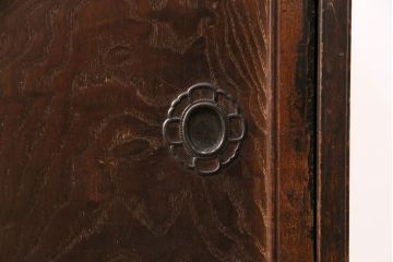 和製アンティーク　大正ロマンな雰囲気漂う珍しいデザインのテレビ台(ローボード、収納棚、戸棚)(R-050460)