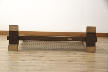 中古　松本民芸家具　洗練された上品な佇まいが魅力のC型衝立(つい立て、パーテーション、ビンテージ)(定価約14万円)(R-050461)