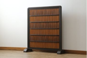 和製アンティーク　昭和初期　葦(ヨシ)製の和モダンな雰囲気漂う衝立(パーテーション)(R-050462)