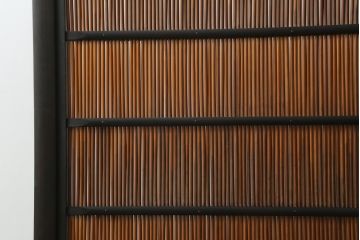 和製アンティーク　昭和初期　葦(ヨシ)製の和モダンな雰囲気漂う衝立(パーテーション)(R-050462)