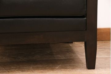中古　美品　Cassinaixc.(カッシーナイクスシー)　INWOOD　木とレザーの組み合わせがお洒落なインウッドソファ(1人掛け)(R-050468)