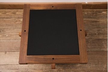 桜製作所　ジョージナカシマ×ミナペルホネン　「コノイド」　ウォールナット製　グリーンロックオットマン(ジョージ・ナカシマ、椅子、フットスツール、チェア)(R-050481)