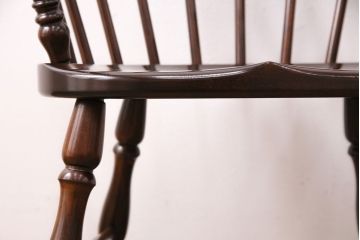 中古　美品　松本民芸家具　#91型　落ち着きのある空間を演出するキャプテンチェア(アームチェア、板座チェア、椅子、ダイニングチェア)(R-050489)