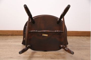 中古　美品　松本民芸家具　#91型　落ち着きのある空間を演出するキャプテンチェア(アームチェア、板座チェア、椅子、ダイニングチェア)(R-050489)