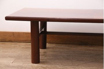 和製ヴィンテージ　国産　漆塗り　ツートーンが目を引く和モダンにおすすめのセンターテーブル(座卓、ローテーブル、ビンテージ)(R-050498)