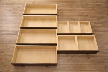 中古　北海道民芸家具　HM533　和洋どちらの空間にも合わせやすいチェスト(タンス、整理箪笥、引き出し)(定価約25万円)(R-050499)