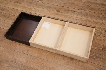 中古　北海道民芸家具　シックな佇まいが魅力!書類整理に便利な小引き出し(チェスト、小物収納、卓上収納)(R-050515)
