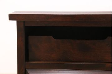 中古　北海道民芸家具　シックな佇まいが魅力!書類整理に便利な小引き出し(チェスト、小物収納、卓上収納)(R-050515)