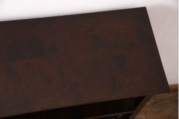 中古　北海道民芸家具　117型　飾り棚としてもおすすめ!和モダンな空間にぴったりの書棚(本棚、飾り棚、シェルフ)(R-050517)