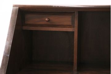 中古　松本民芸家具　洗練された佇まいが上品な印象を醸し出すライティングビューロー(ワークデスク、机、在宅ワーク、在宅用引き出し)(R-050520)