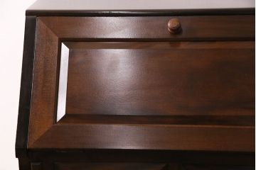 中古　松本民芸家具　洗練された佇まいが上品な印象を醸し出すライティングビューロー(ワークデスク、机、在宅ワーク、在宅用引き出し)(R-050520)