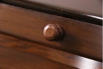 中古　松本民芸家具　洗練された佇まいが上品な印象を醸し出すライティングビューロー(ワークデスク、机、在宅ワーク、在宅用引き出し)(R-050520)