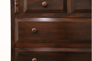 中古　松本民芸家具　洗練された佇まいが上品な印象を醸し出すライティングビューロー(ワークデスク、机、在宅ワーク、在宅用引き出し)(R-050520)