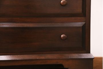 中古　松本民芸家具　洗練された佇まいが上品な印象を醸し出すライティングビューロー(ワークデスク、机、在宅ワーク、在宅用引き出し)(R-050520)