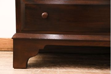 中古　松本民芸家具　洗練された佇まいが上品な印象を醸し出すライティングビューロー(ワークデスク、机、在宅ワーク、在宅用引き出し)(R-050520)