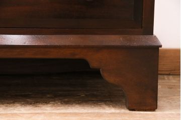 中古　松本民芸家具　洗練された佇まいが上品な印象を醸し出すライティングビューロー(ワークデスク、机、在宅ワーク、在宅用引き出し)(R-050520)