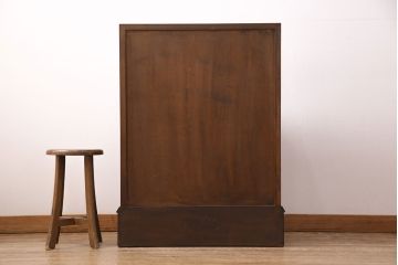 中古　松本民芸家具　洗練された佇まいが上品な印象を醸し出すライティングビューロー(ワークデスク、机、在宅ワーク、在宅用引き出し)(R-050520)