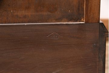 中古　松本民芸家具　洗練された佇まいが上品な印象を醸し出すライティングビューロー(ワークデスク、机、在宅ワーク、在宅用引き出し)(R-050520)