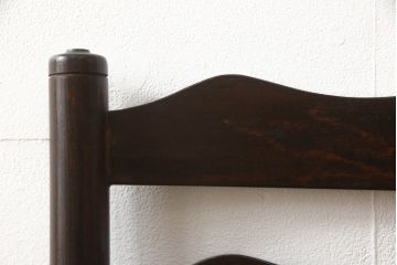 中古　松本民芸家具　#22型　ラッシ座面がお洒落なスタイルに活躍するラダーバックチェア(ダイニングチェア、椅子)(定価約16万円)(R-050532)