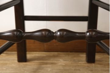 中古　松本民芸家具　#22型　ラッシ座面がお洒落なスタイルに活躍するラダーバックチェア(ダイニングチェア、椅子)(定価約16万円)(R-050532)